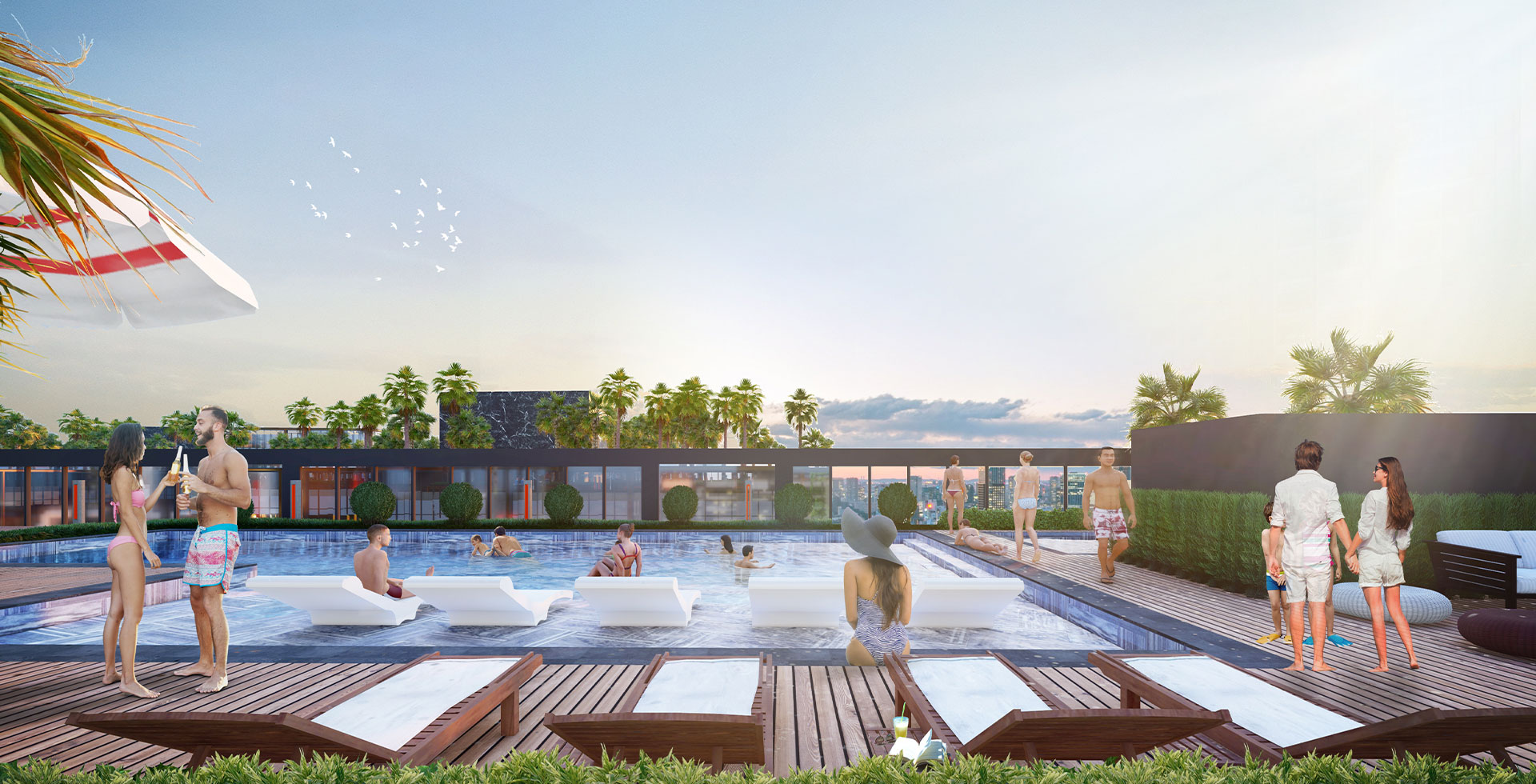 Bể bơi vô cực tại The Privé