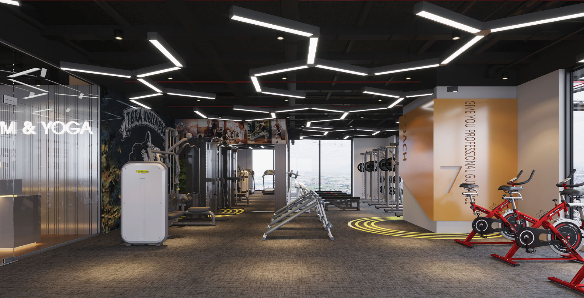 Khu Gym & Yoga Fitness tại The Privé
